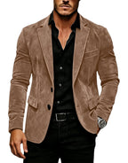 Suede Texture Notch-Lapel Sport Coat