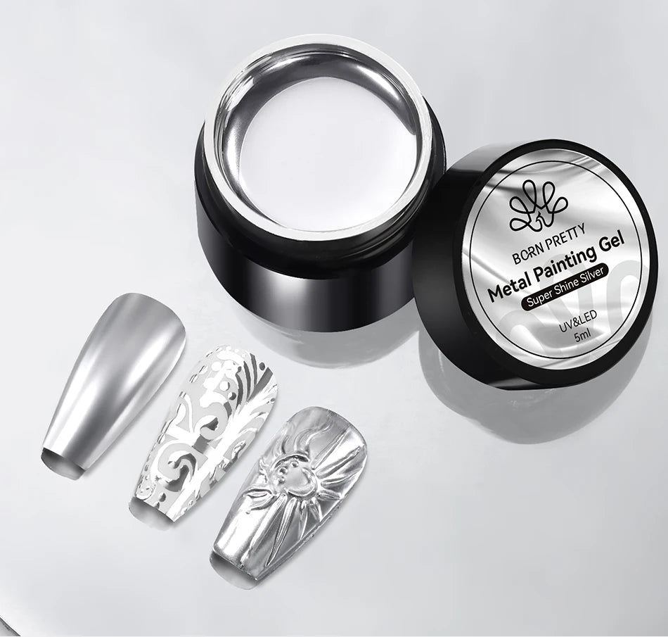 BORN PRETTY Silver Metal Effect