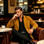 Suede Texture Notch-Lapel Sport Coat