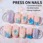 Almond 3d gel nails Whale