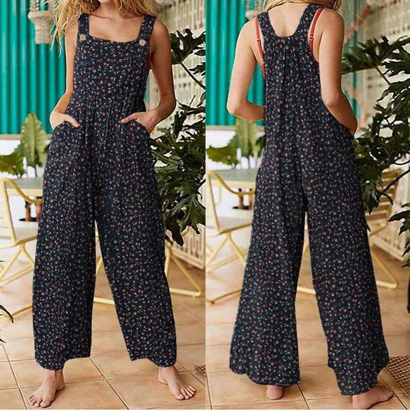Floral Square Jumpsuit