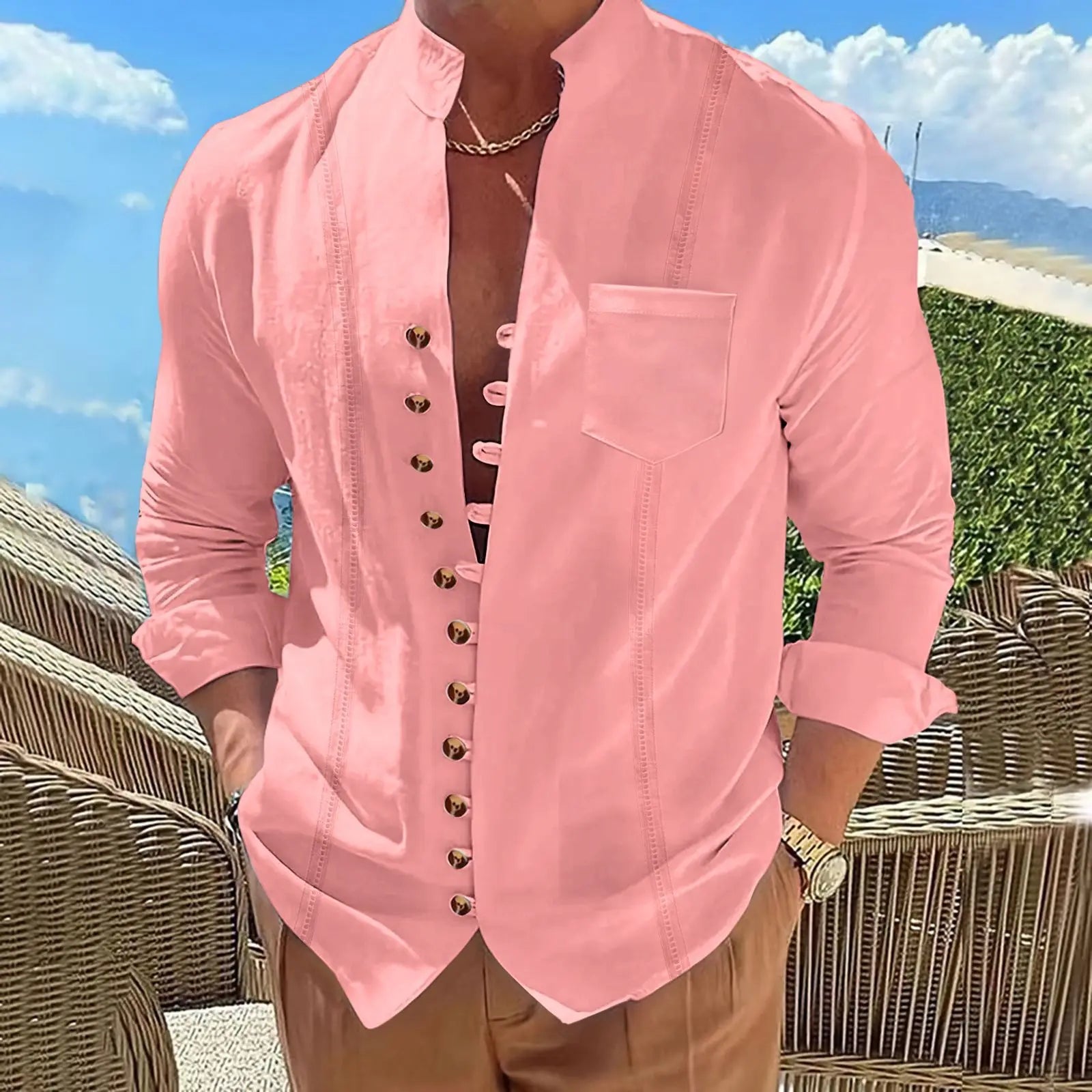 Retro Cotton Linen Shirt