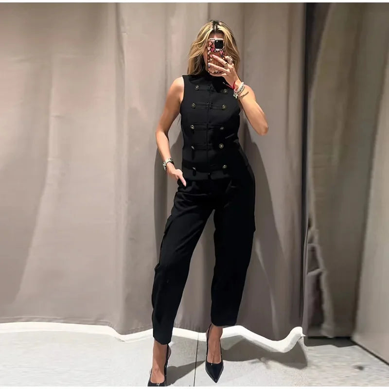 Button Vest Coat