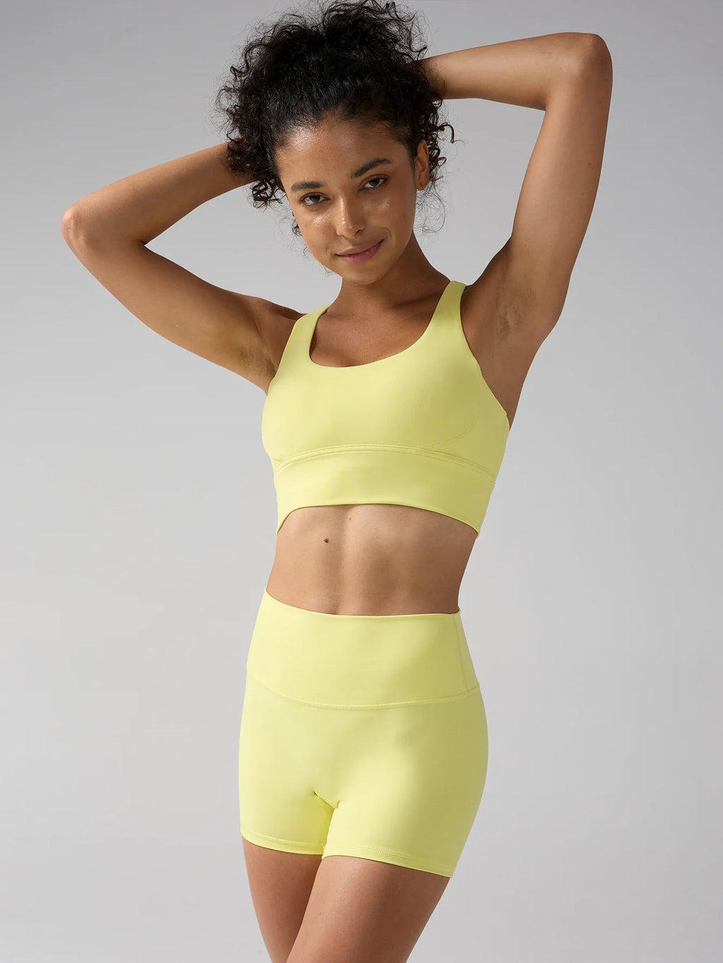 Essential Solid Sleeveless True-To-Size Fit Two-Piece Yoga Set