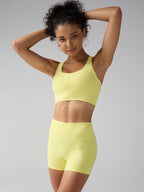 Essential Solid Sleeveless True-To-Size Fit Two-Piece Yoga Set