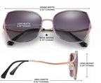 Oversized Polarized Butterfly Sunglasses