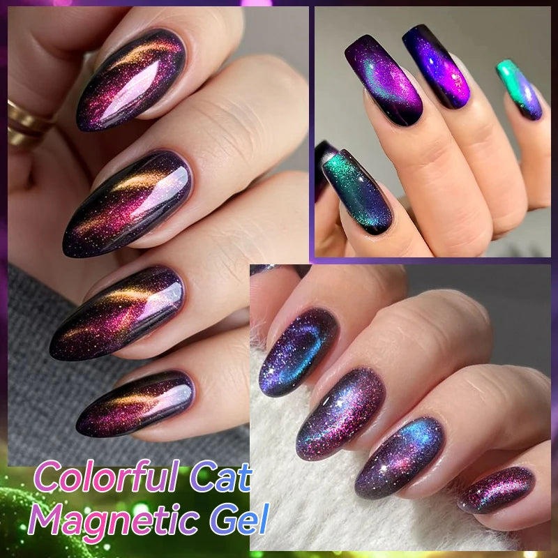 LILYCUTE Colorful Cat Magnetic Nail