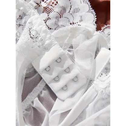 Transparent Tulle Nightgown Set