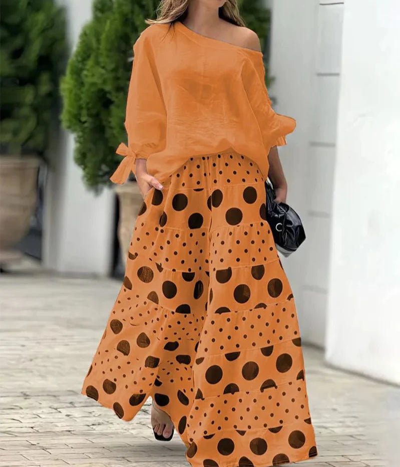 Loose Polka Dot Suit