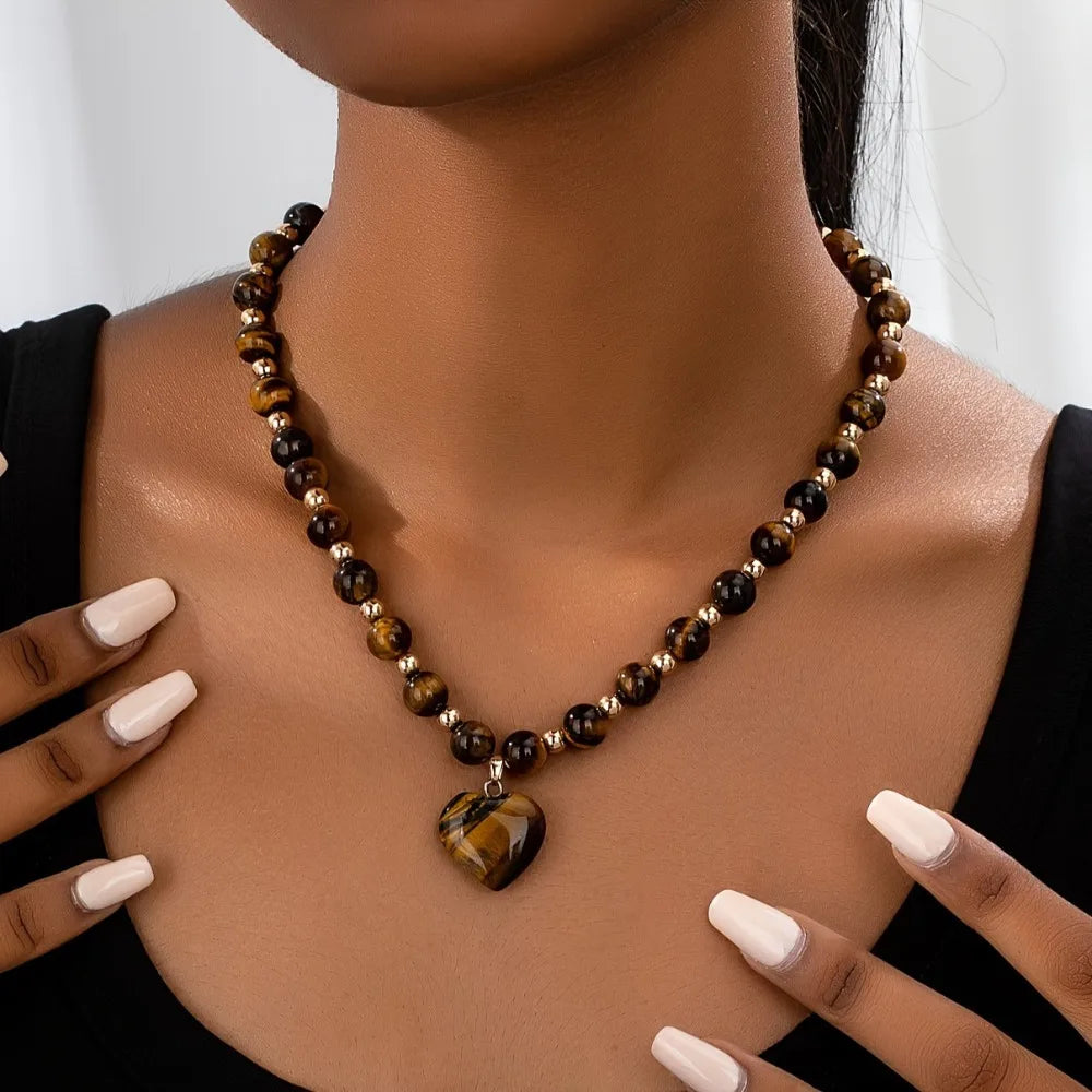 Tiger Eye Stone Necklace