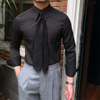 Solid Casual Dress Shirt