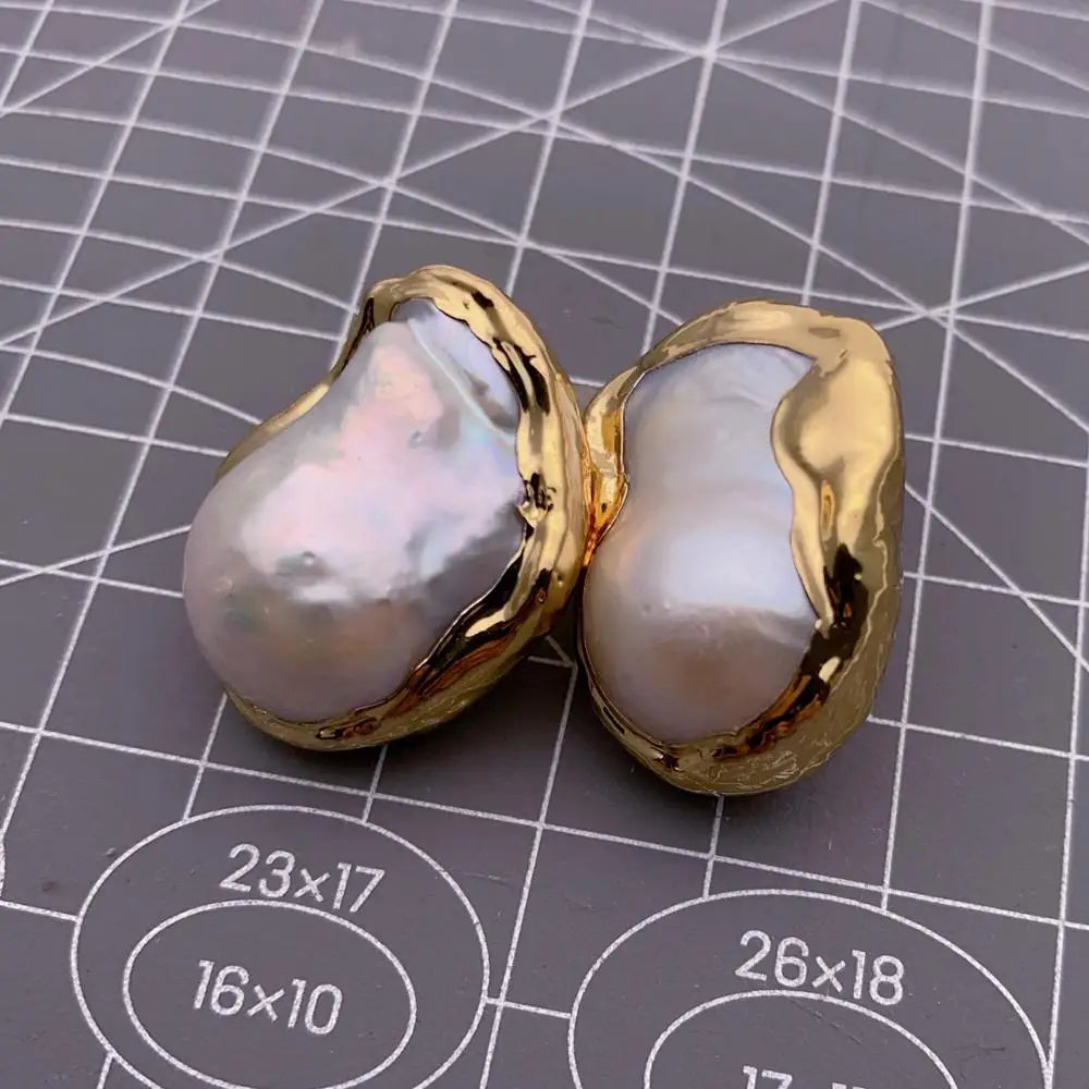Keshi Pearl Stud Earrings