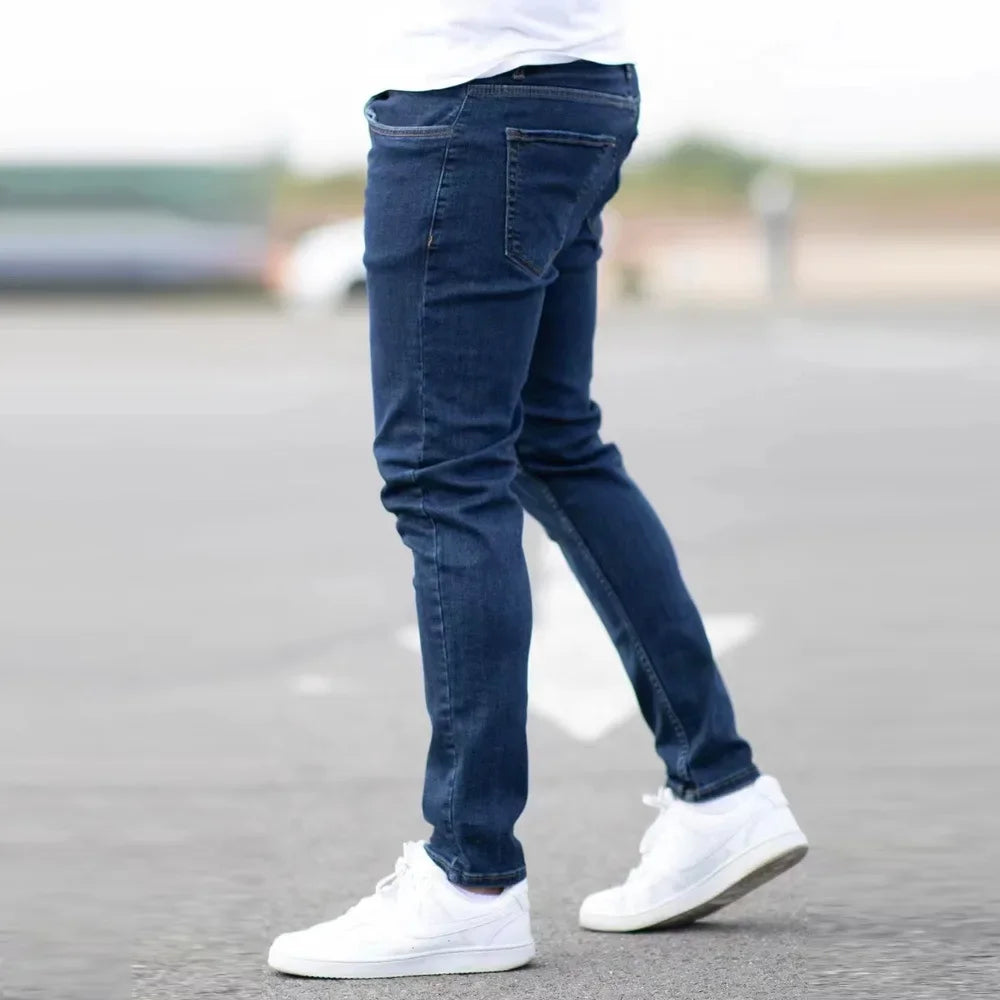 Slim Denim Zipper Jeans