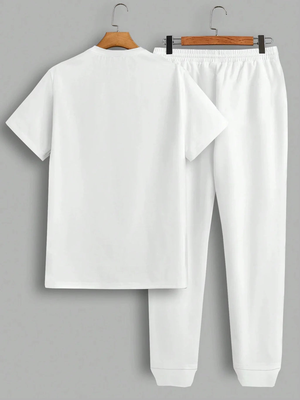 Letter Print Round-Neck Sportswear Set