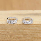 Moissanite Gold Hoop Earrings