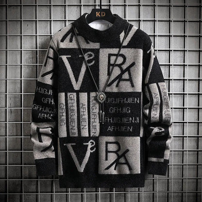 Striped Round Neck Knit Sweater