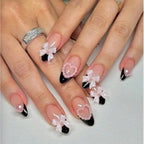 French Tip Orchid Press Nails
