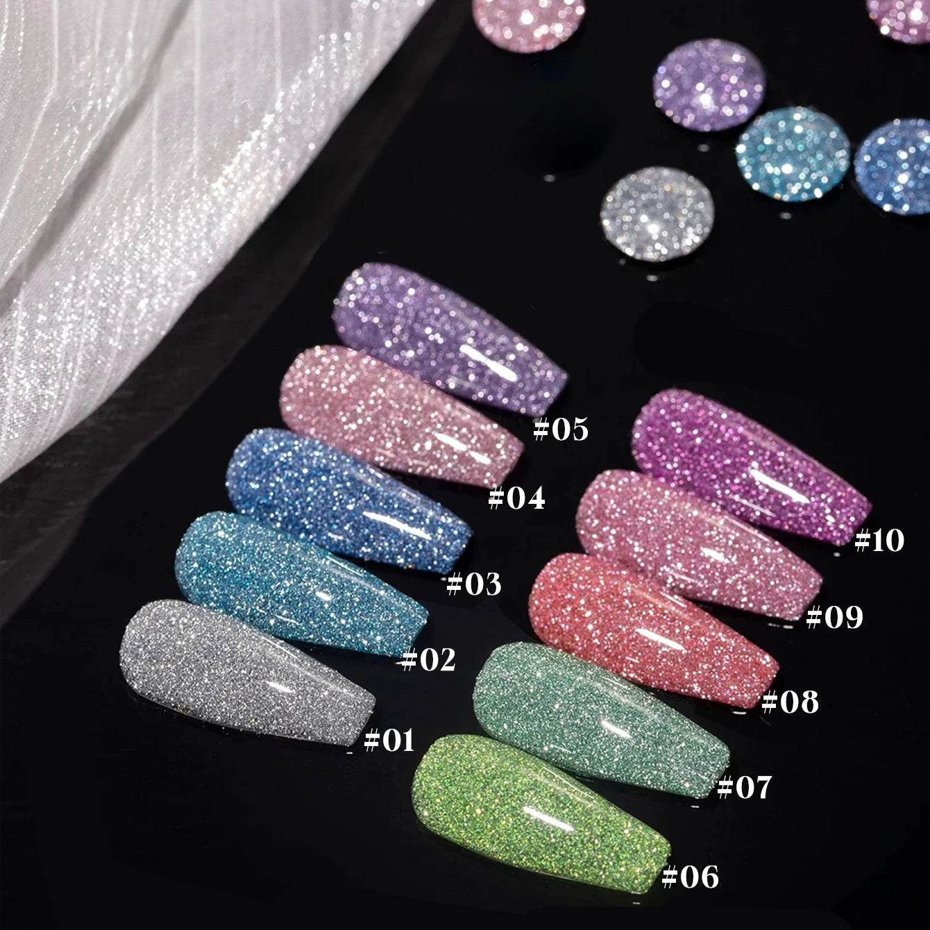 SHAKA 9-Color White Nails Star
