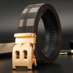 Wide leather canvas belt