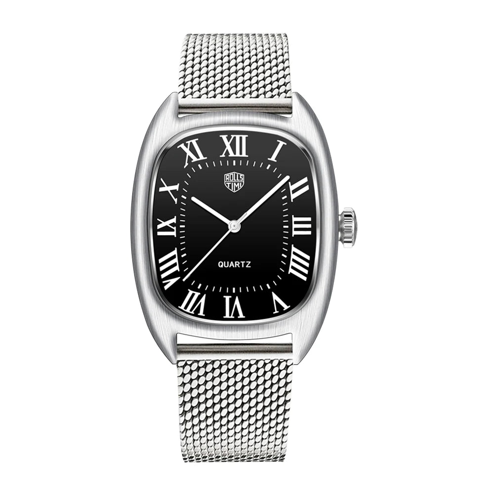 RollsTimi Oval Leather Quartz Watch