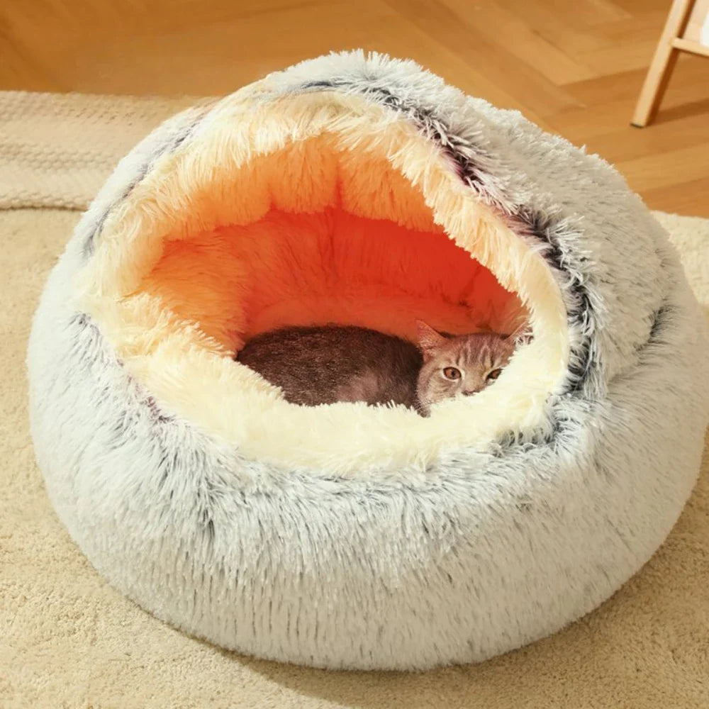 Warm Plush Cat Bed