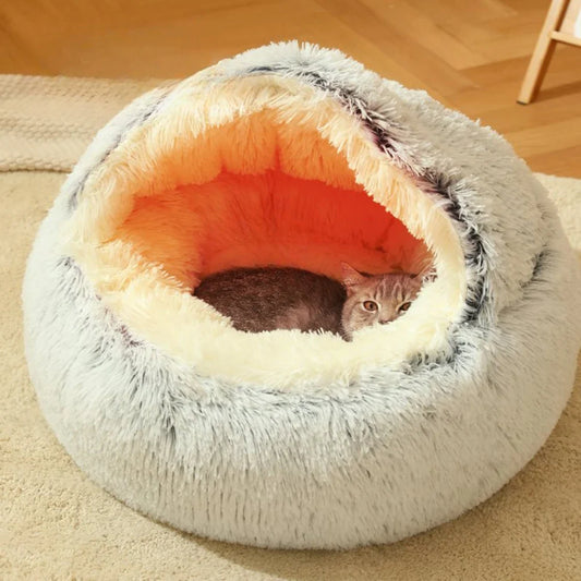 Warm Plush Cat Bed