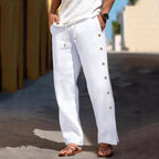 Linen Drawstring Beach Trousers