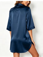 Button-Up Collared Nightshirt