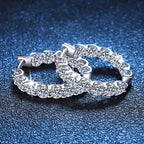 2.6CT Moissanite Hoop Earrings