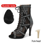 Rhinestone Latin Dance Boots