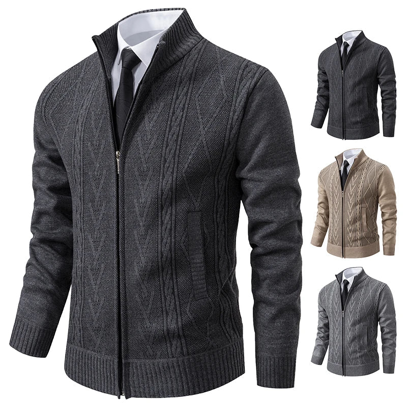 Men's Knitted Sweater Coat