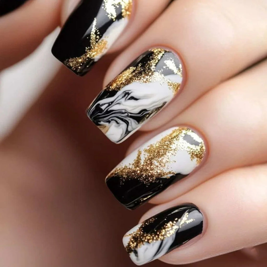 Gothic False Nails Dark Red