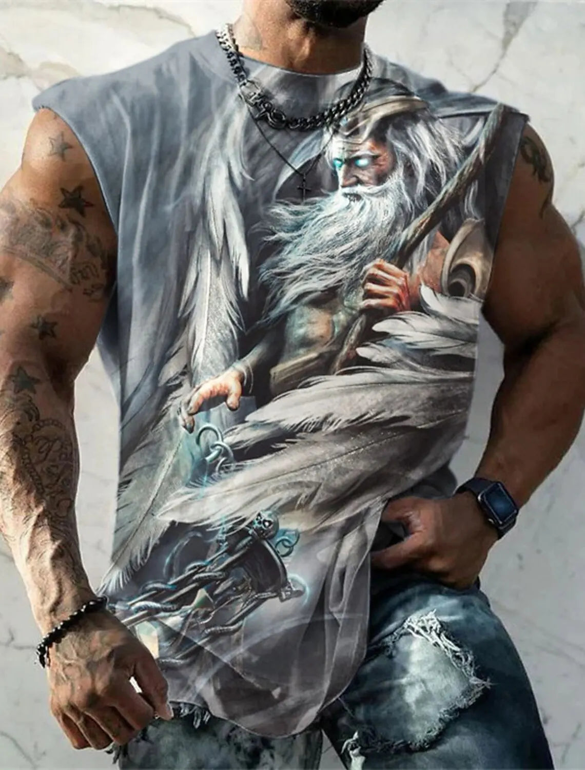Rudder Graphic Print Tank Top