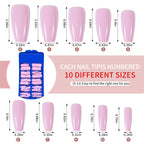 Milk White Press Nails Medium
