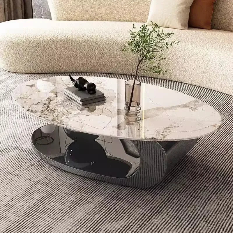 Nordic Minimalist Oval Coffee Table