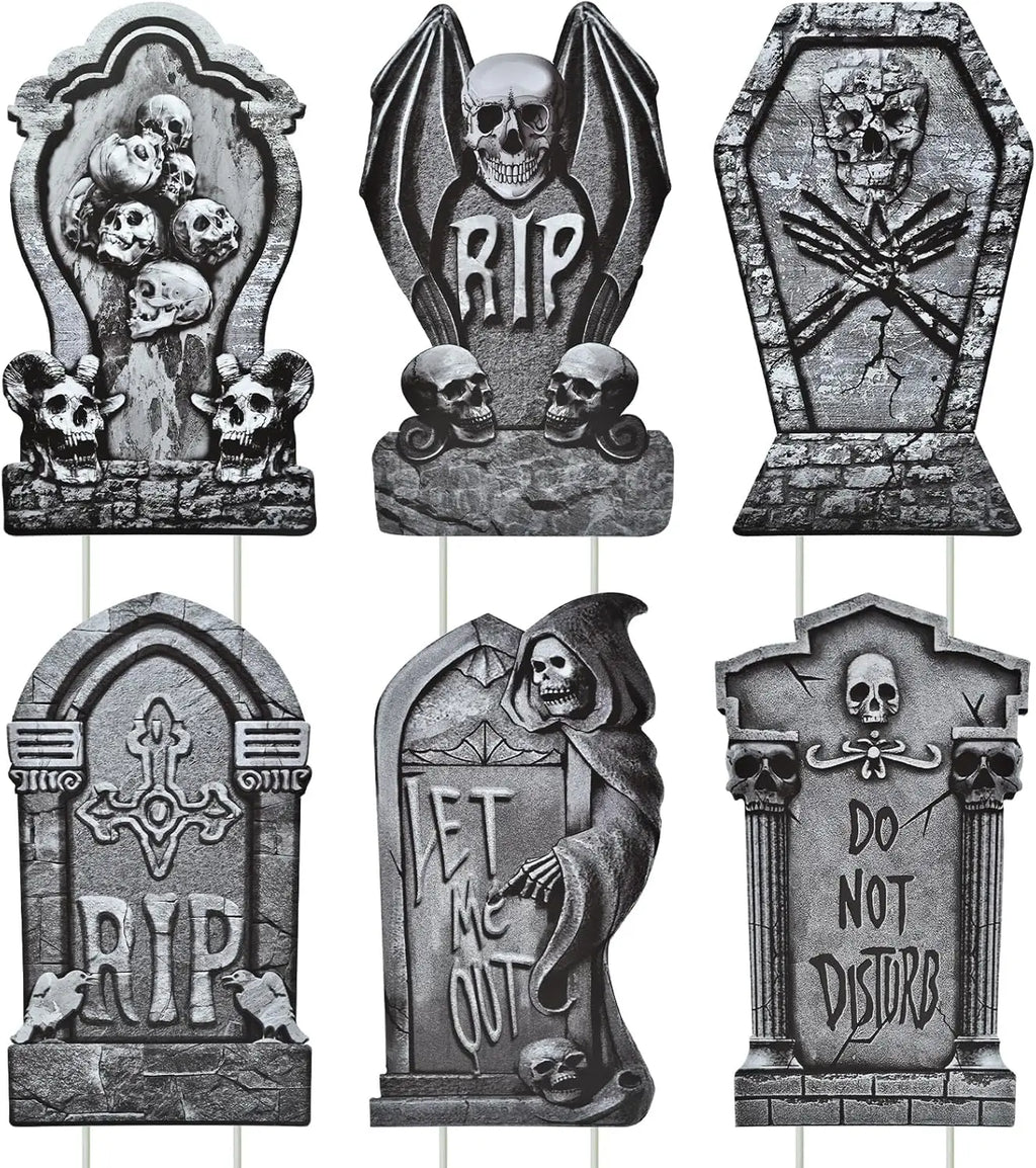 Skeleton Tombstone Yard Signs