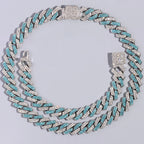SUBOLLOW Blue Crystal Necklace