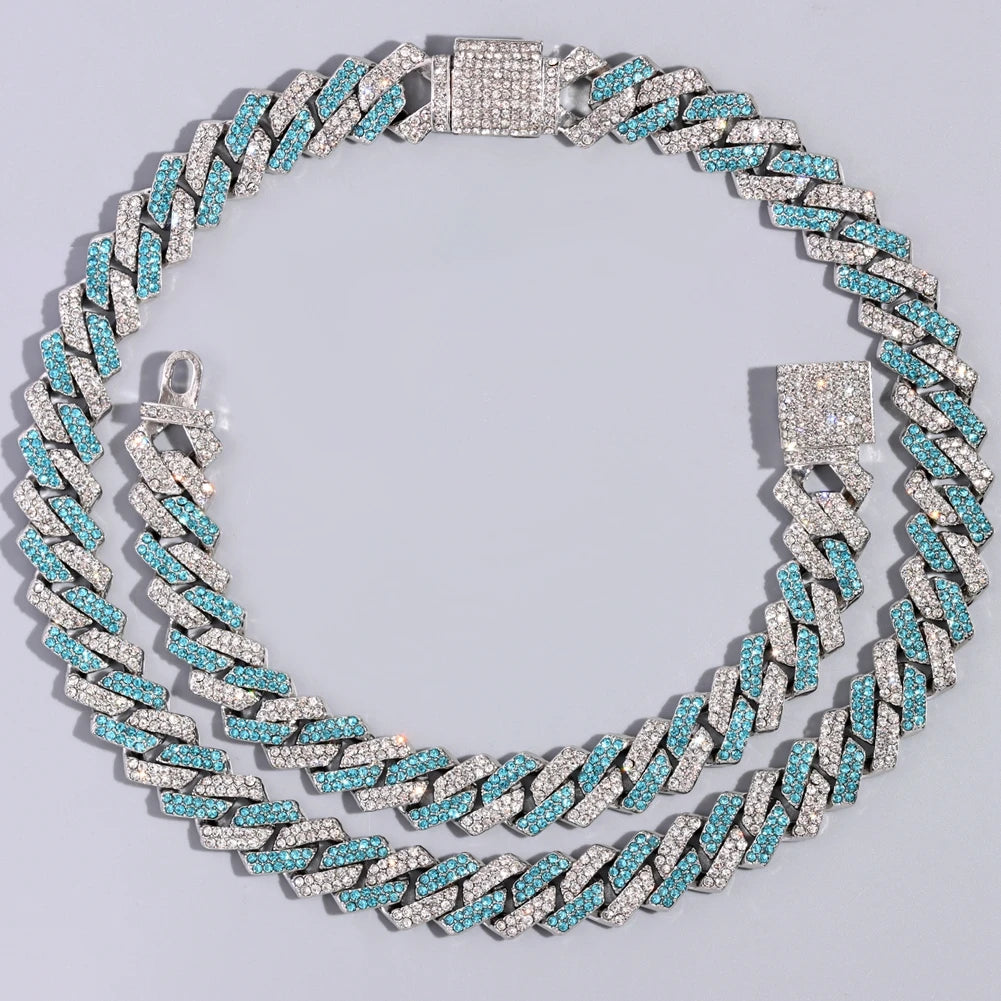 SUBOLLOW Blue Crystal Necklace