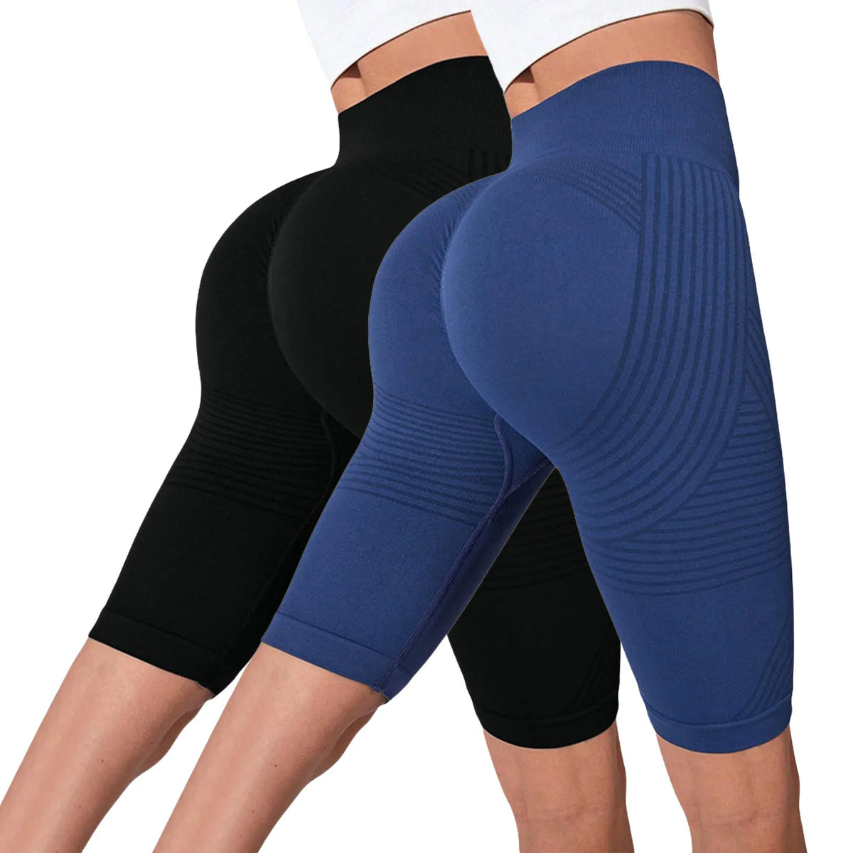 Seamless Hip-Lifting Yoga Shorts 2-Pack