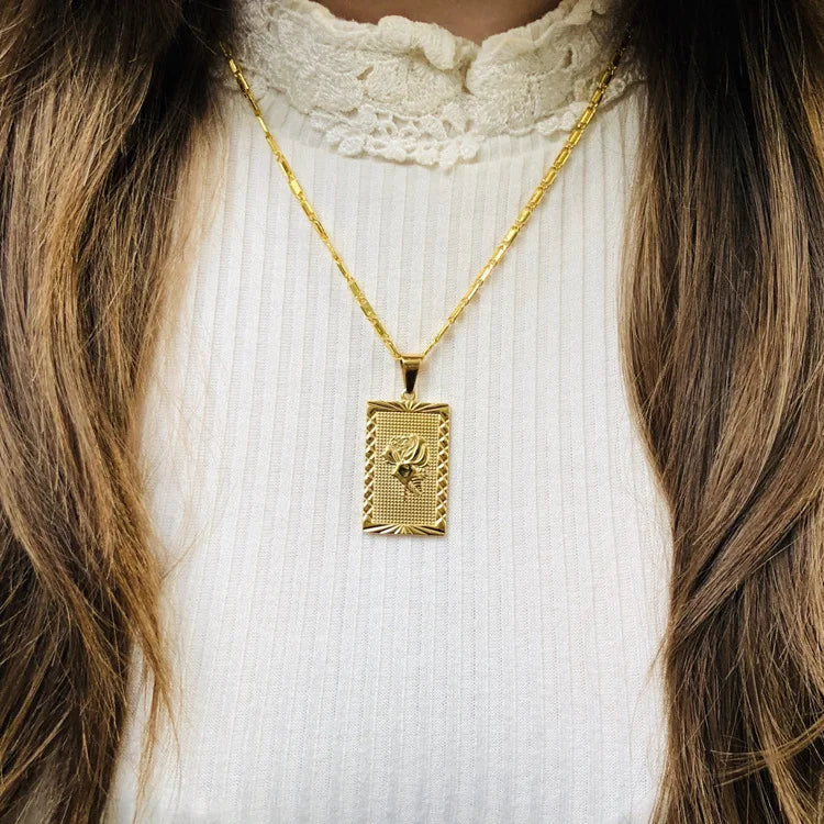 Gold Geometric Chain Necklace