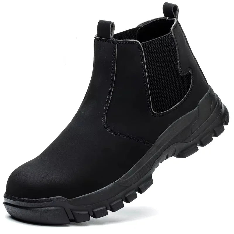 Yellow Slip-On Steel-Toe Boots