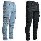 Cargo Denim Multi-Pocket Jeans