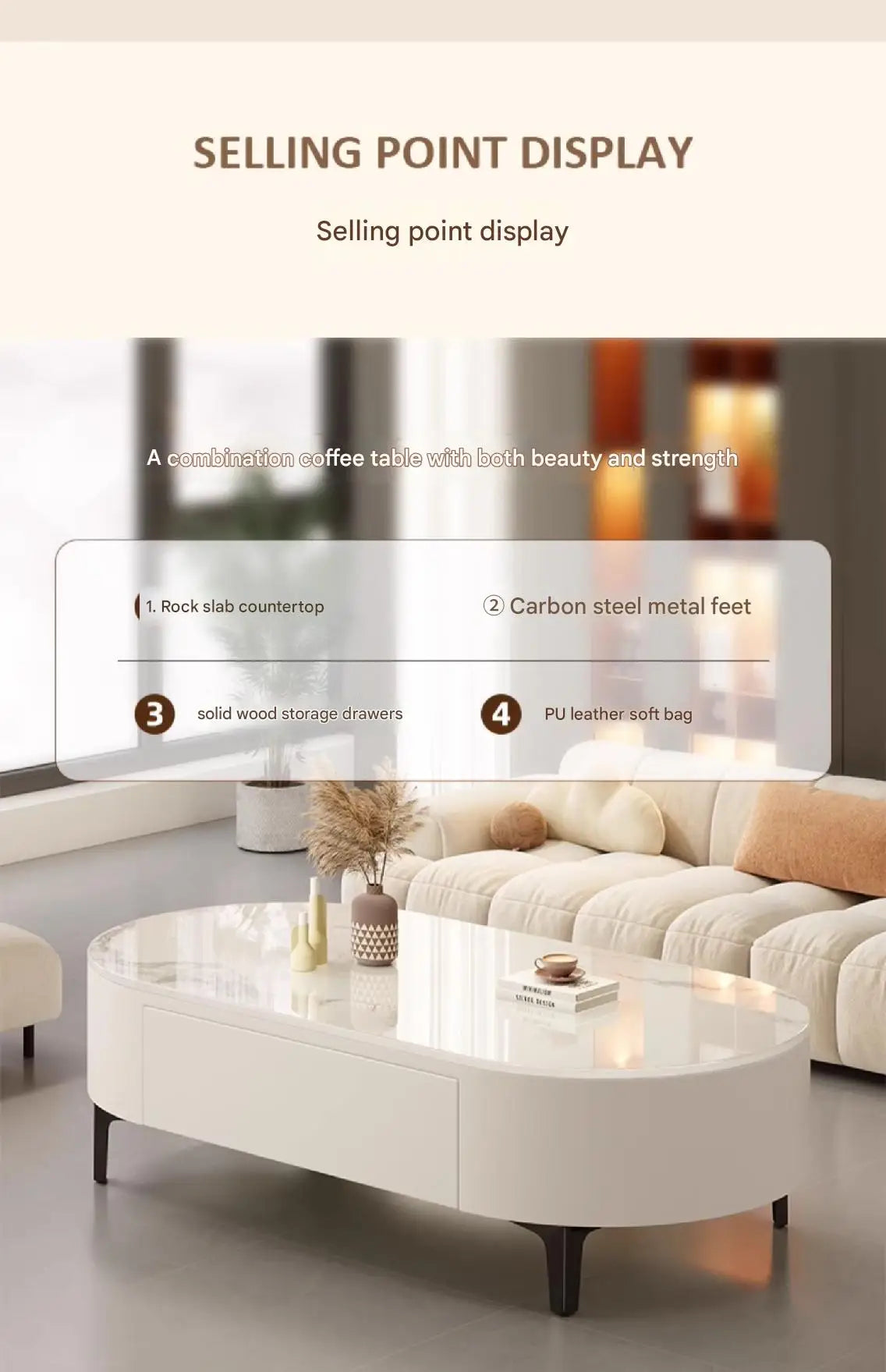 Modern Oval Coffee Table