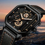 Yolako Square Leather Quartz Watch
