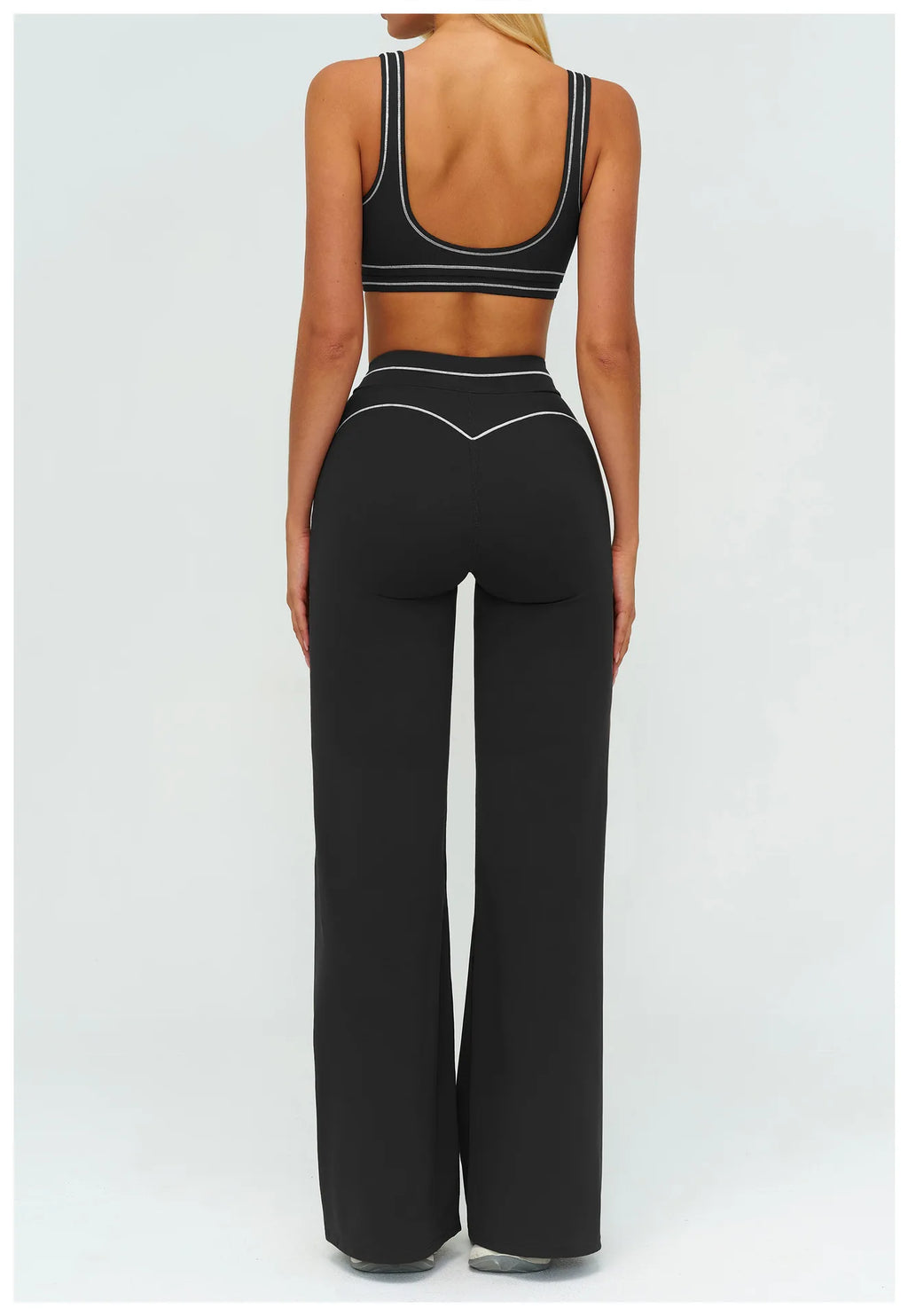 Knit Construction Sleeveless True-To-Size Fit Two-Piece Yoga Set