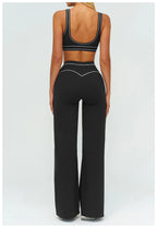 Knit Construction Sleeveless True-To-Size Fit Two-Piece Yoga Set