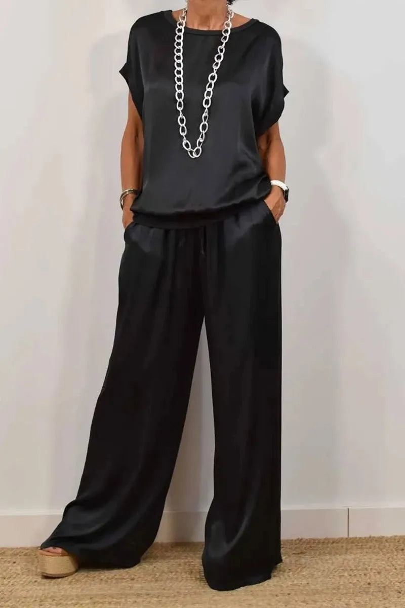 Women’s Satin Two Piece Set
