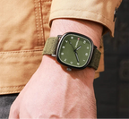 SYNOKE Square Leather Quartz Watch