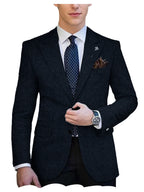 Herringbone Tweed Single-Breasted Blazer