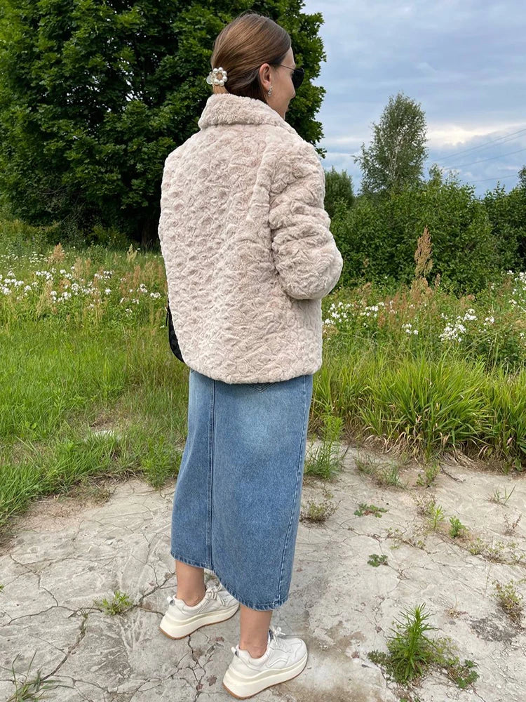 Women's Plush Faux Fur Jacket